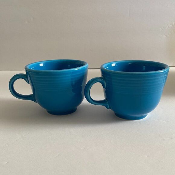 Fiestaware HLC Retired Color Peacock Lot of 2 Cups - Picture 2 of 7